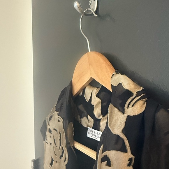 Brunello Cucinelli M very good condition silk and Gold Floral Vest - Picture 4 of 17